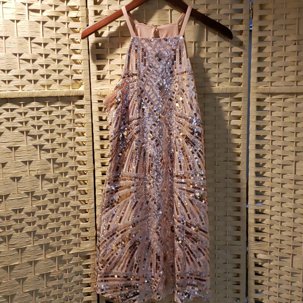 Rose Gold Sequins Dress